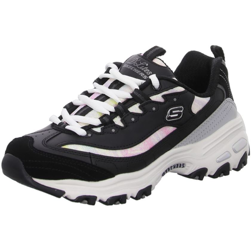 Skechers femme dlites cotton candy noir1306801_2 sur voshoes.com