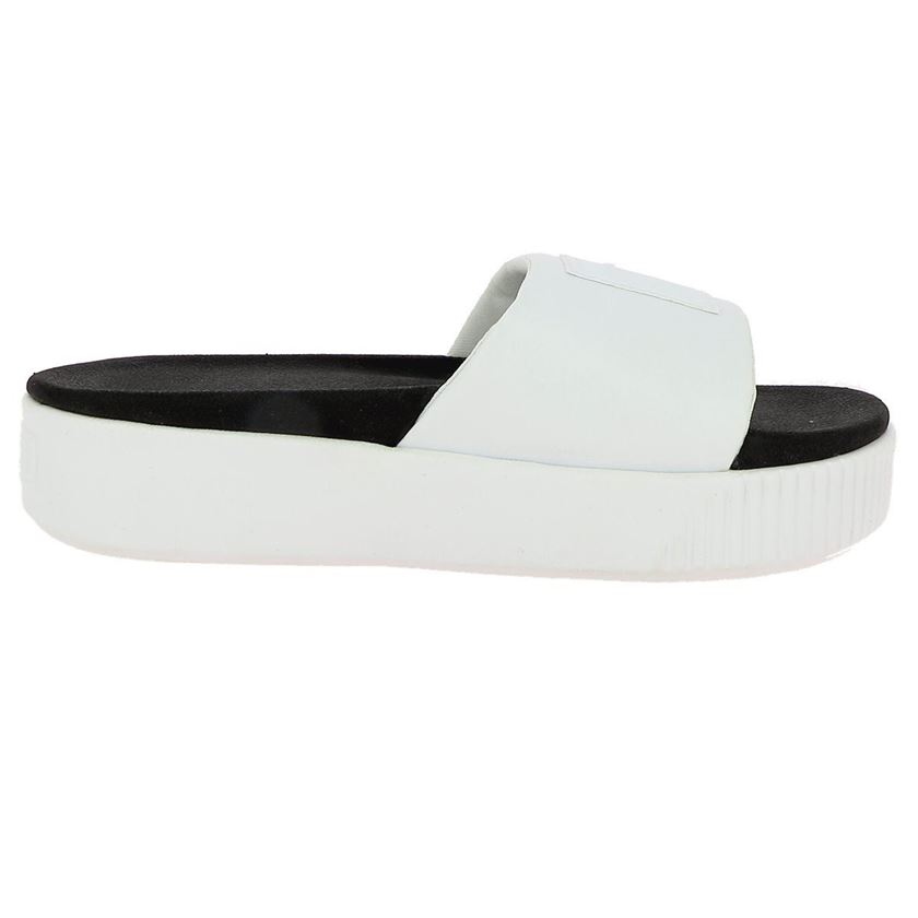 femme Puma femme platform slide wns blanc