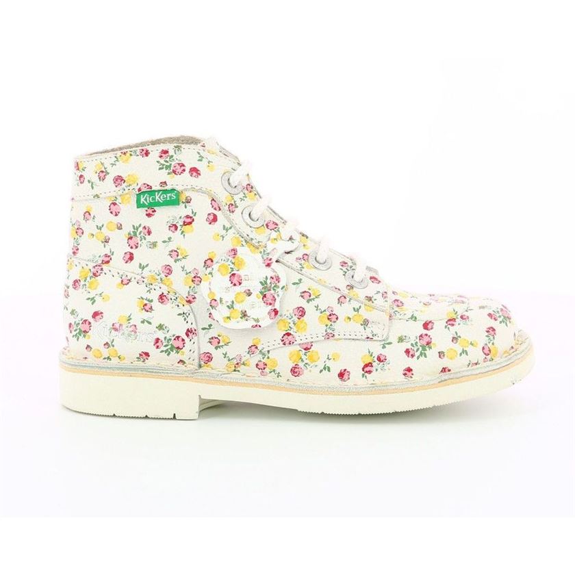 femme Kickers femme kick col blanc