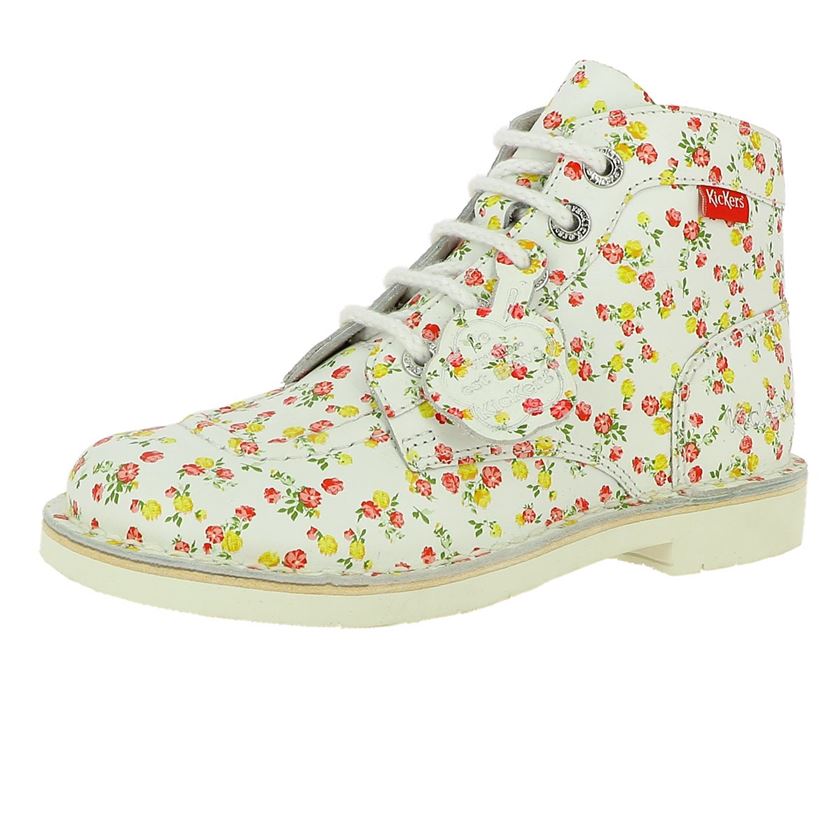 Kickers femme kick col blanc1323201_2 sur voshoes.com