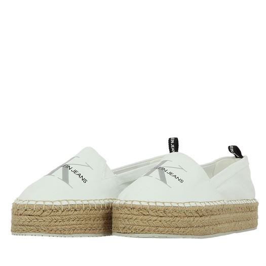 Calvin klein femme wedge printed co blanc1327802_4 sur voshoes.com