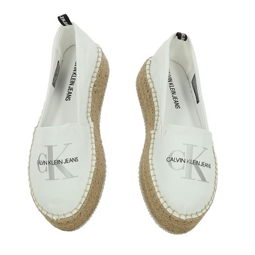 Calvin klein femme wedge printed co blanc1327802_5 sur voshoes.com