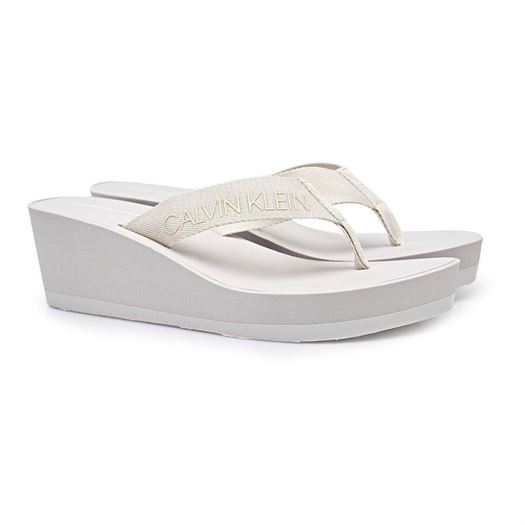 Calvin klein femme flip flop blanc1328702_2 sur voshoes.com