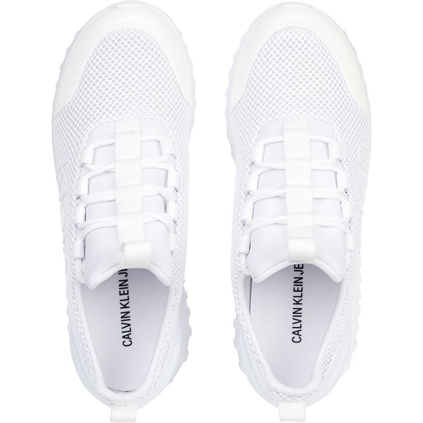 Calvin klein jeans femme runner sneaker laceup mesh blanc1328802_4 sur voshoes.com