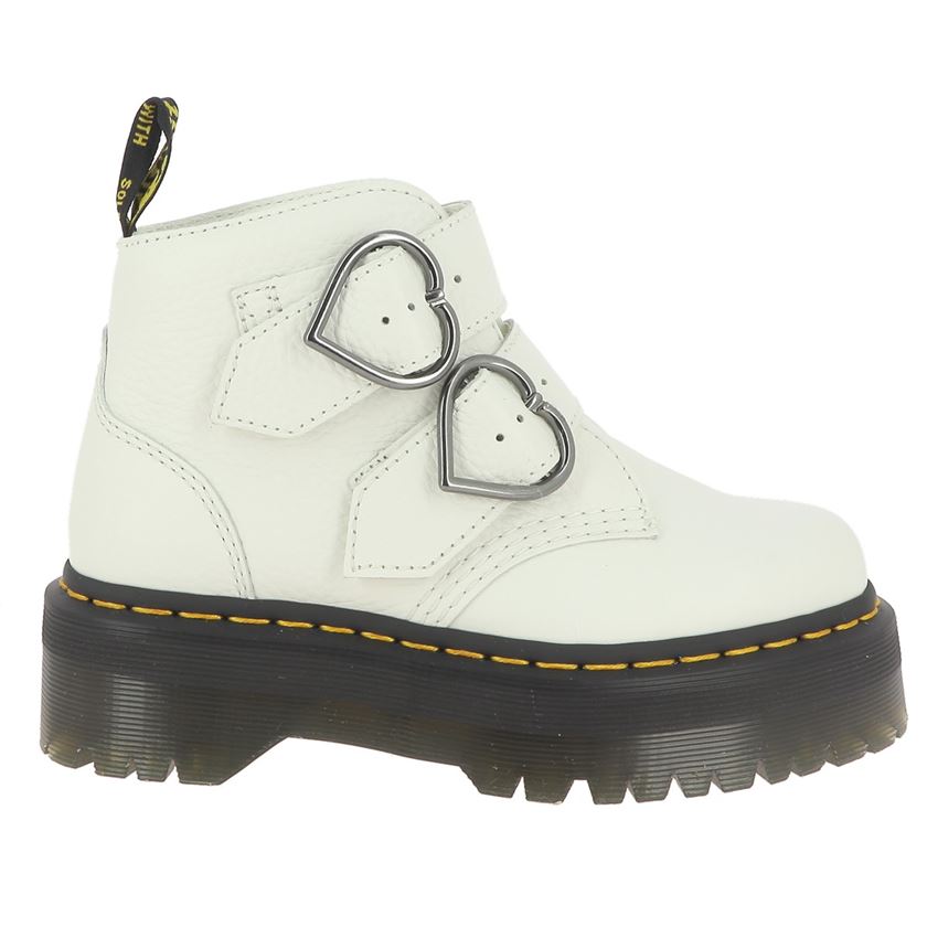 femme Dr martens femme devon heart blanc