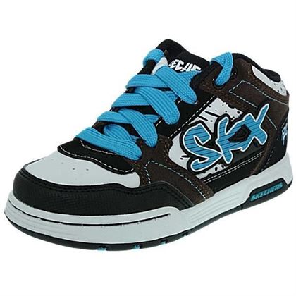Skechers fille baskets montantes skechers 91844 asher noir1368501_2 sur voshoes.com
