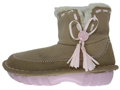 Crocs fille crocs, bottines fille beige et rose marron1370801_4 sur voshoes.com