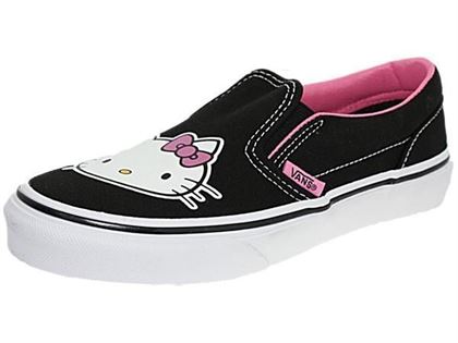 fille Vans fille slip  on hello kitty noir