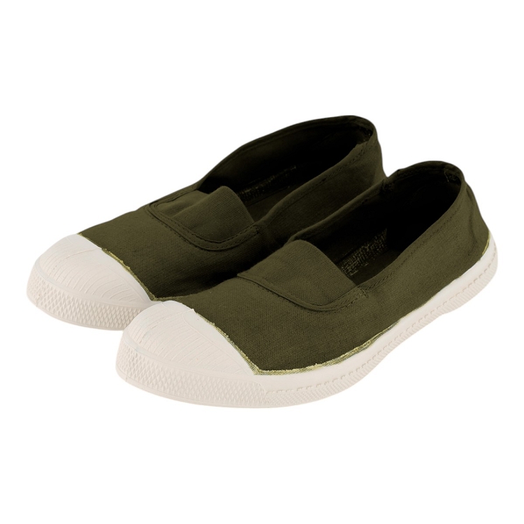 Bensimon femme tennis elastique vert1425916_2 sur voshoes.com