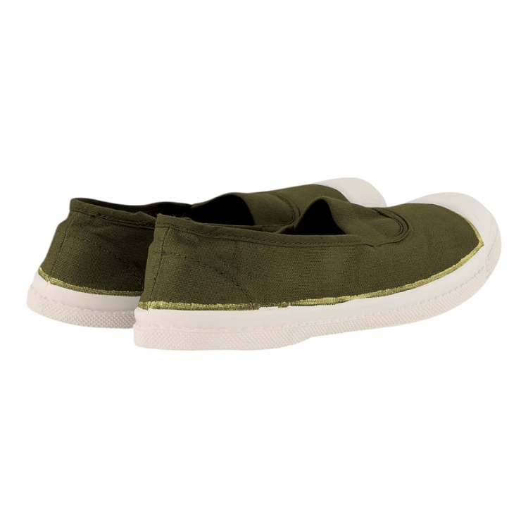 Bensimon femme tennis elastique vert1425916_4 sur voshoes.com