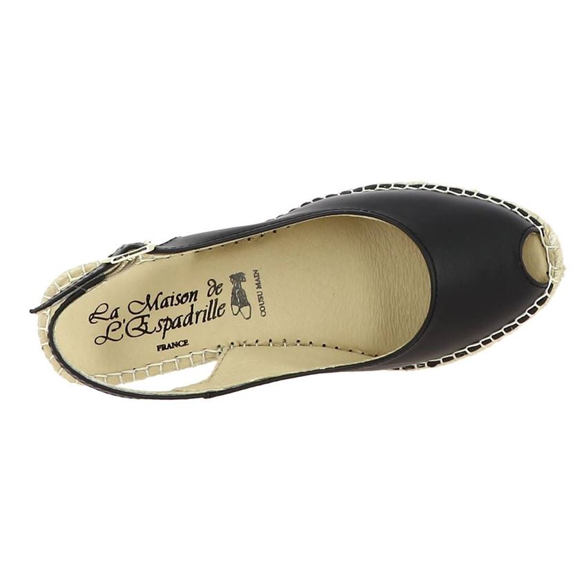 Maison de l espadrille femme espadrille 950 noir1438201_4 sur voshoes.com