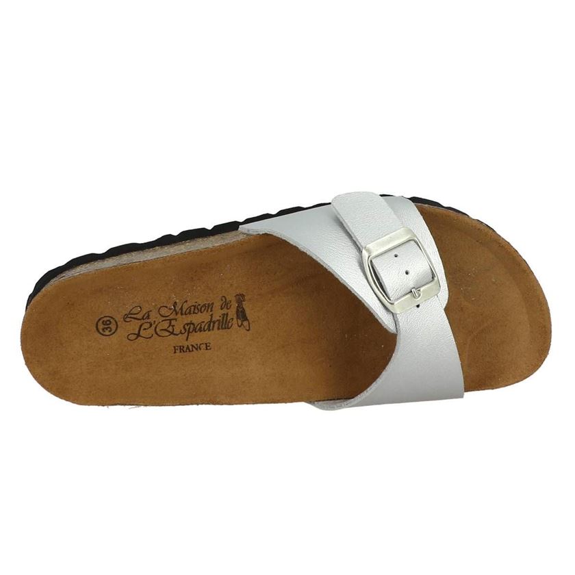 Maison de l espadrille femme madrid argent1438601_6 sur voshoes.com