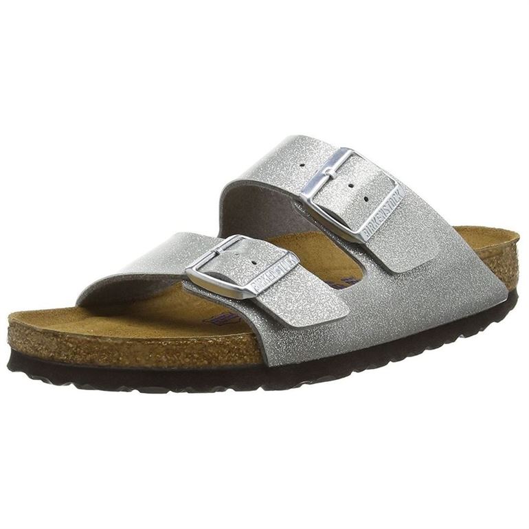 Birkenstock femme arizona f argent1445505_2 sur voshoes.com