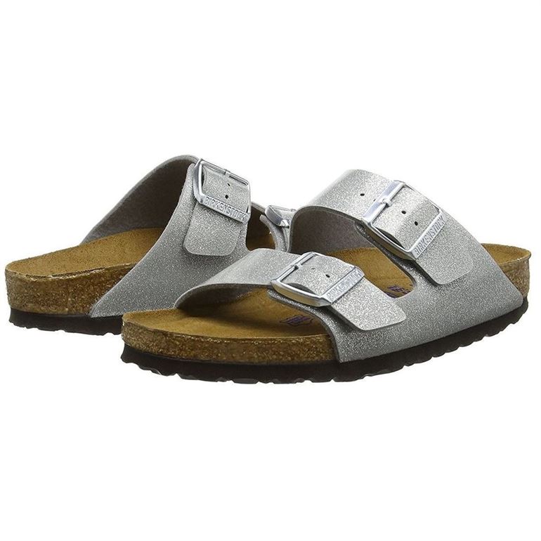 Birkenstock femme arizona f argent1445505_3 sur voshoes.com