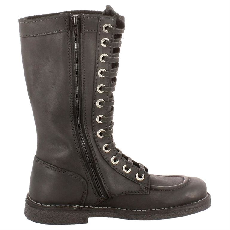 femme Kickers femme meetkiknew cuir vettore noir