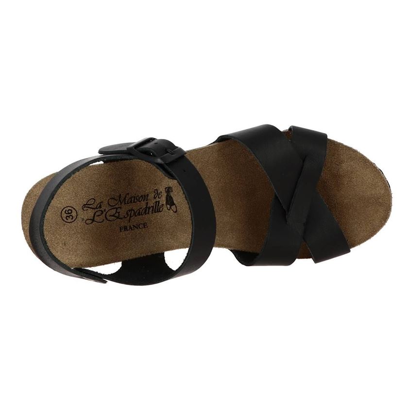 Maison de l espadrille femme 3547 noir1505401_4 sur voshoes.com