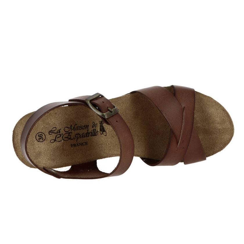 Maison de l espadrille femme 3547 marron1505402_4 sur voshoes.com