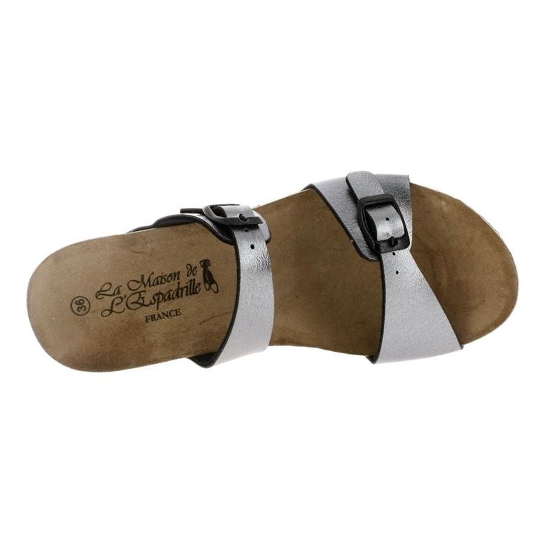 Maison de l espadrille femme 3545 gris1505601_5 sur voshoes.com