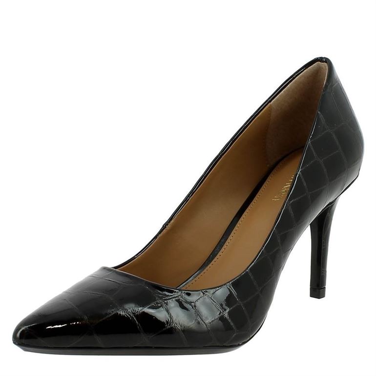 Calvin klein femme gayle croco noir1538201_2 sur voshoes.com