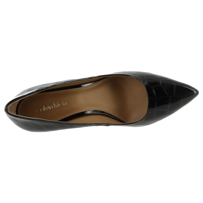 Calvin klein femme gayle croco noir1538201_4 sur voshoes.com