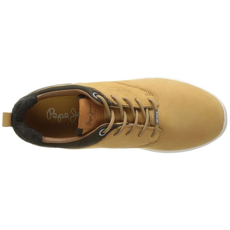 Pepe jeans homme jayden nubuck jaune1583001_3 sur voshoes.com