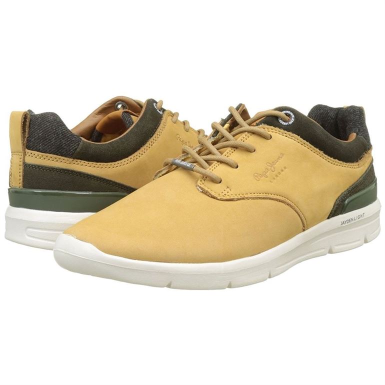 Pepe jeans homme jayden nubuck jaune1583001_5 sur voshoes.com