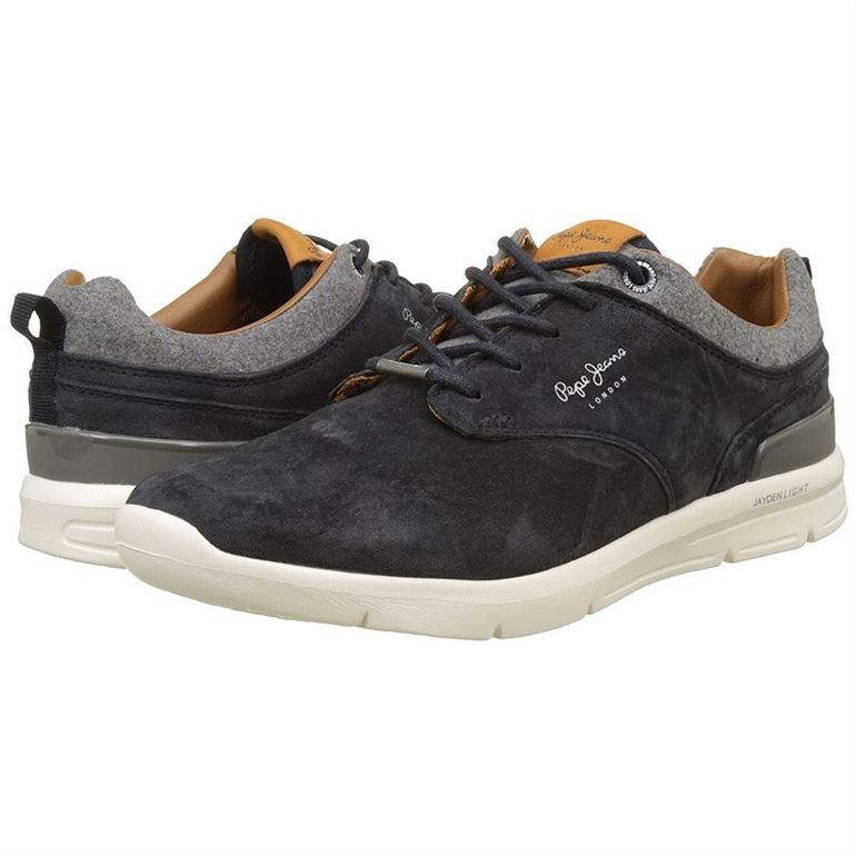 Pepe jeans homme jayden suede bleu1583101_6 sur voshoes.com