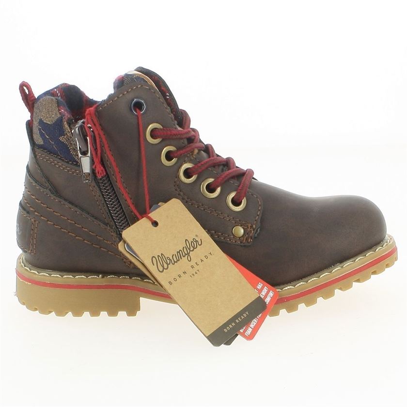 Wrangler garcon yuma marron1585302_3 sur voshoes.com