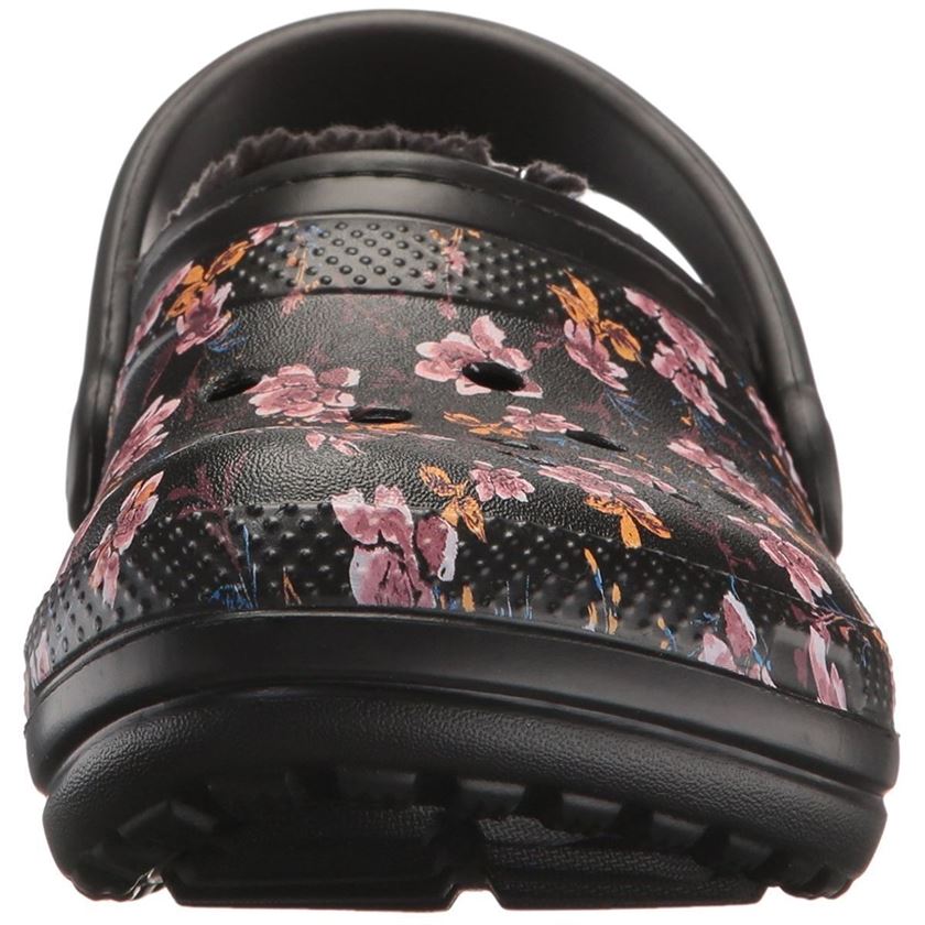 Crocs femme classic fuzz lined clog noir1594101_4 sur voshoes.com