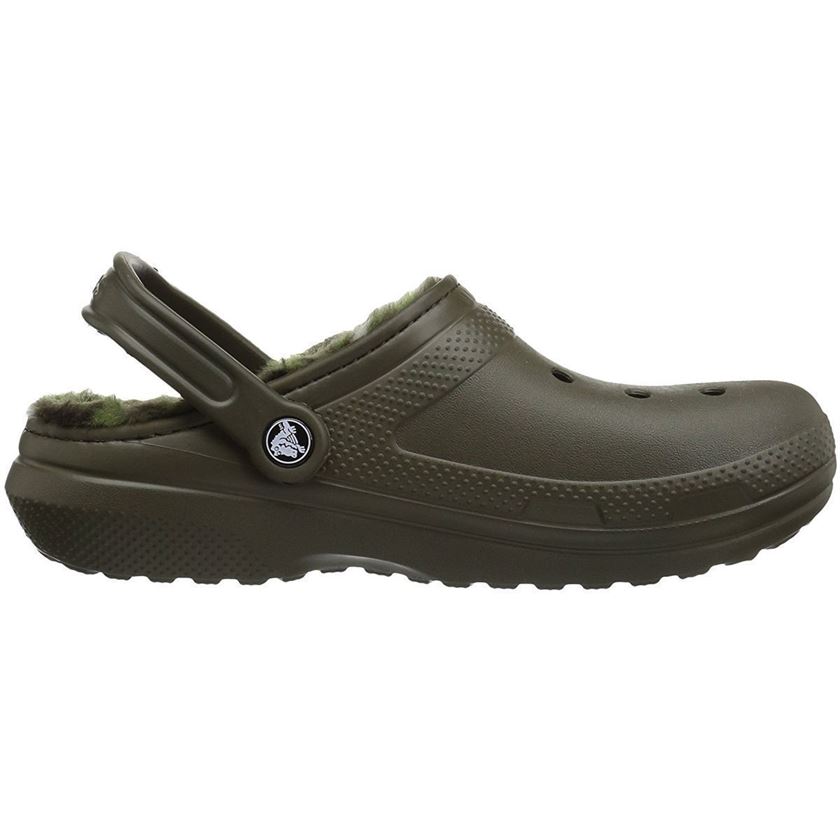 femme Crocs femme classic fuzz lined clog vert