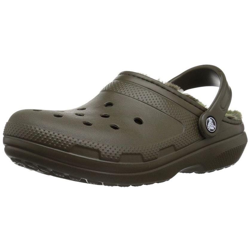 Crocs femme classic fuzz lined clog vert1594102_2 sur voshoes.com