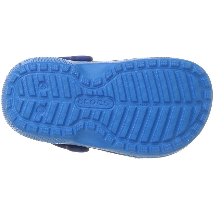 Crocs fille kids classic fuzz lined graphic clog bleu1595001_4 sur voshoes.com