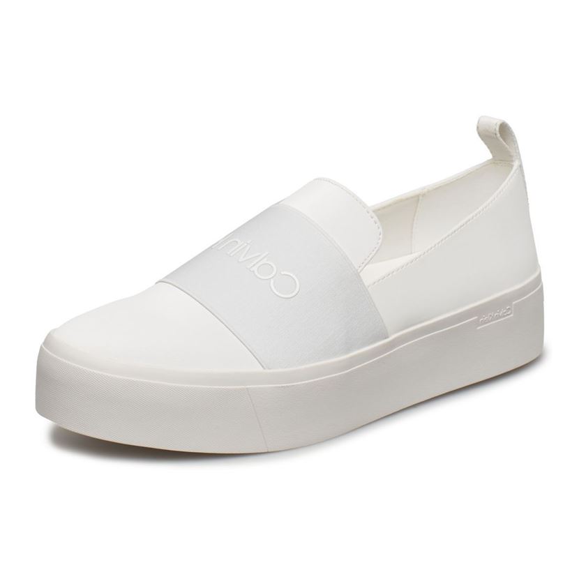 Calvin klein femme jacinta satin blanc1631401_2 sur voshoes.com