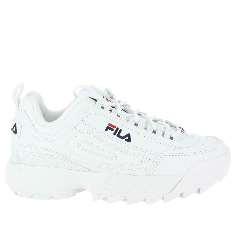 Baskets mode femme Fila disruptor low wmn blanc VoShoes