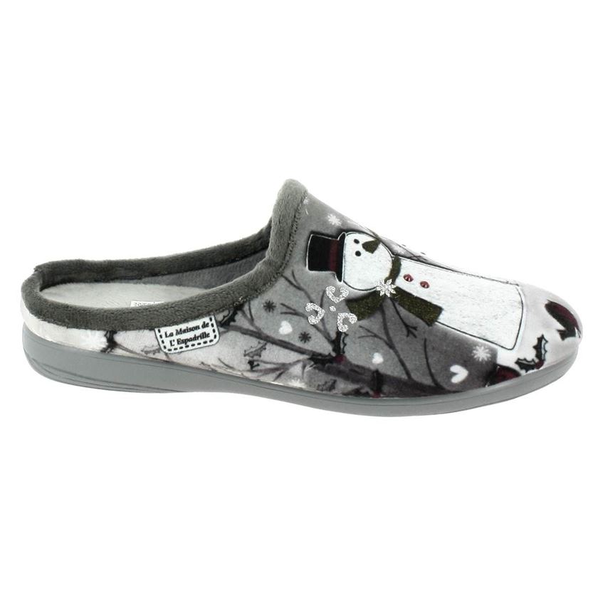 femme Maison de l espadrille femme flocons gris