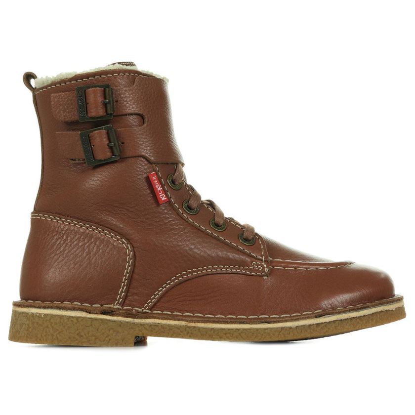 Bottines femme Kickers meenely marron VoShoes