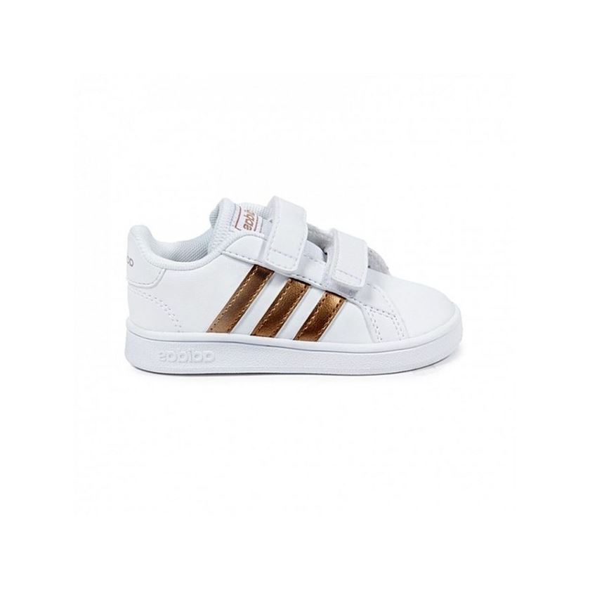 fille Adidas fille grand court i blanc