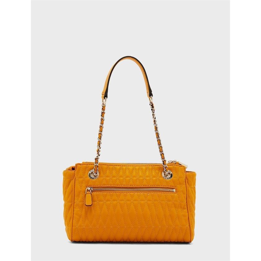 Guess femme brinkley society satchel jaune1748502_3 sur voshoes.com