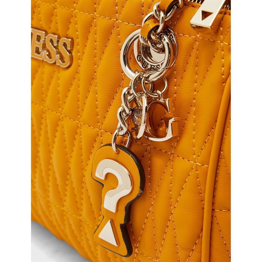 Guess femme brinkley society satchel jaune1748502_5 sur voshoes.com