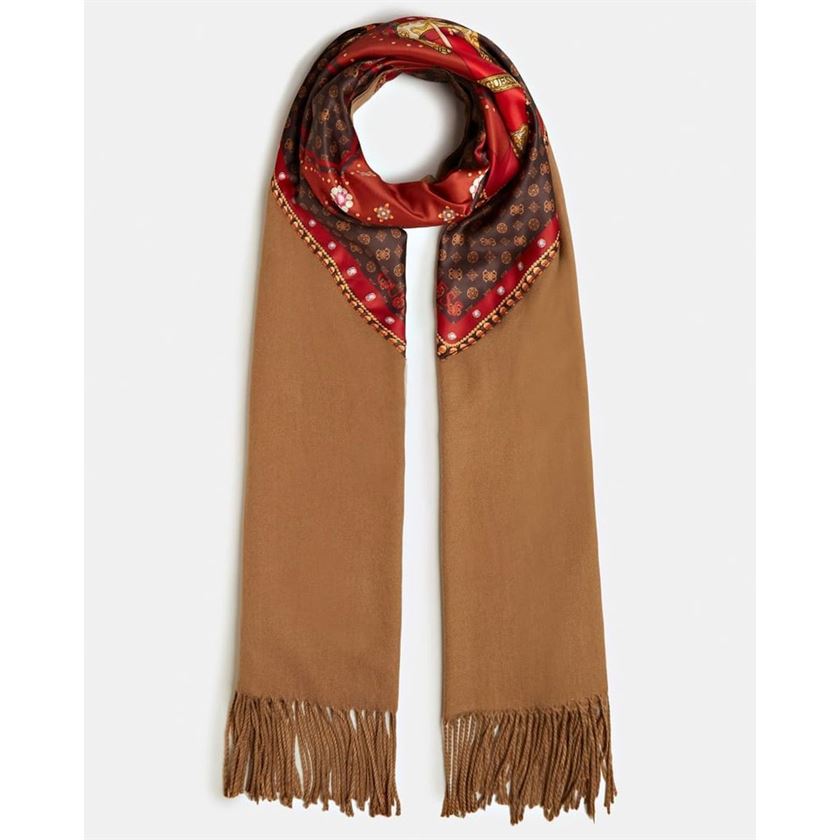 Guess femme printed scarf camel1750501_2 sur voshoes.com