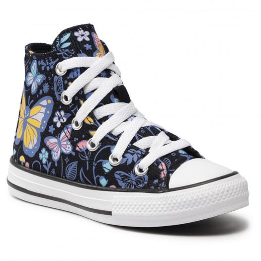 Converse fille chuck taylor all star hi noir1774801_2 sur voshoes.com