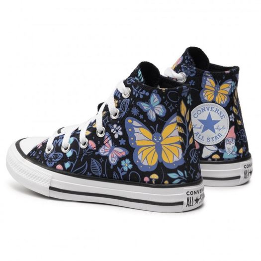 Converse fille chuck taylor all star hi noir1774801_4 sur voshoes.com