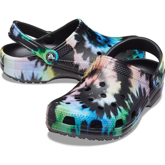 Crocs femme classic tiedye graphic clog multicolore1775301_3 sur voshoes.com