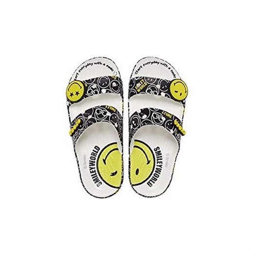 Crocs femme classiccrocssmileysandal multicolore1775701_3 sur voshoes.com