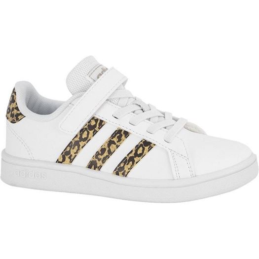 fille Adidas fille grand court c blanc