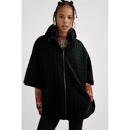 Desigual femme poncho cocoa madrid noir1837201_2 sur voshoes.com