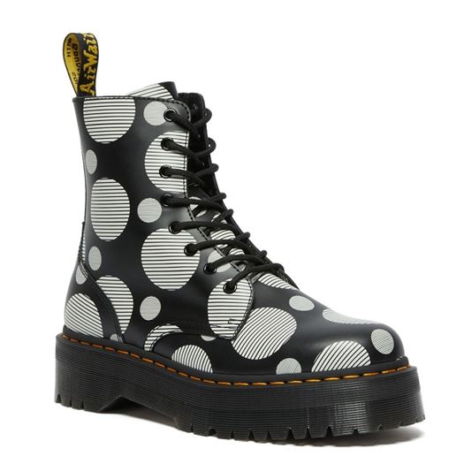 Dr martens femme 1460 polka noir1839401_2 sur voshoes.com