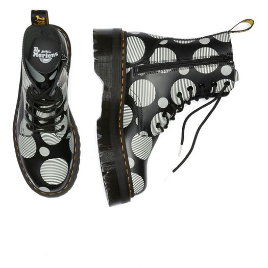 Dr martens femme 1460 polka noir1839401_6 sur voshoes.com