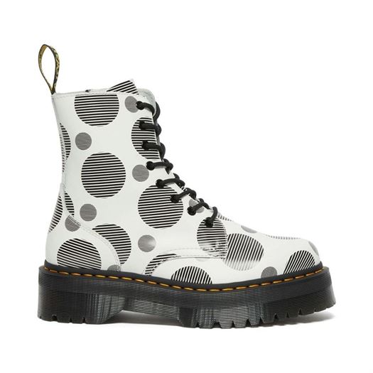 femme Dr martens femme jadon polka blanc