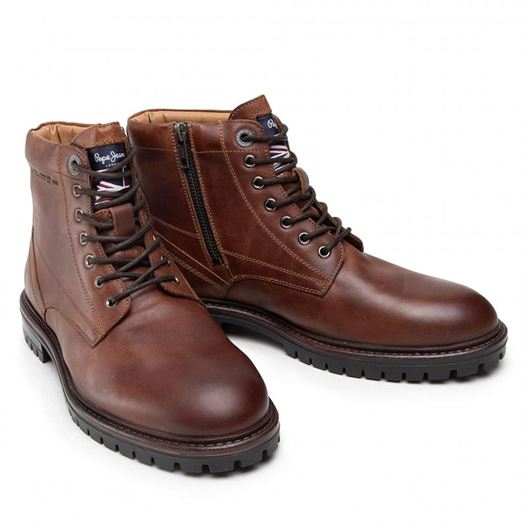 Pepe jeans homme ned boot lth warm marron1843801_4 sur voshoes.com